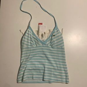Vintage Y2K Lacoste Halter Crop Top